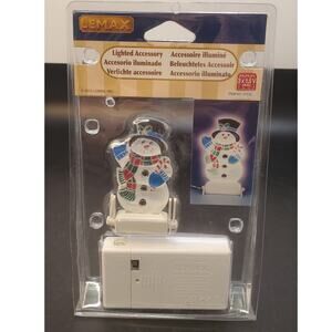 Lemax 2010 Snowman Light Up Yard Sign Christmas Village Accessory **NEW**